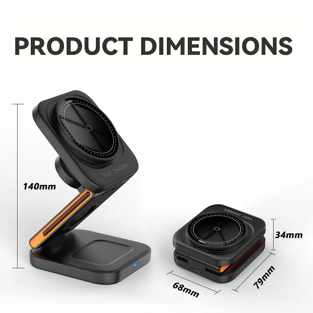 Wireless Charging Station - 3-in-1 for iPhone, Apple Watch & AirPods